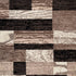 12' Black Brown And Beige Patchwork Runner Rug